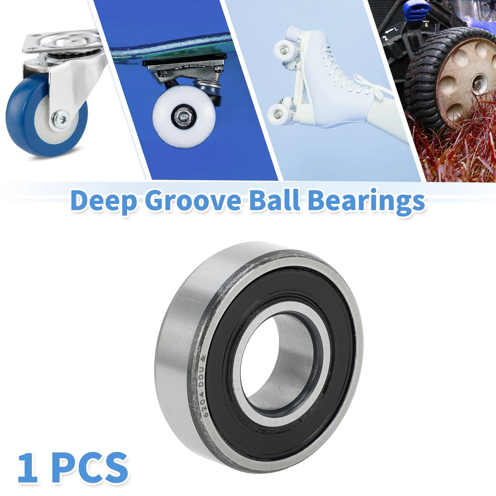 6204DDU Deep Groove Ball Bearing for Scooter Skateboard Wheel (20x47x14mm)