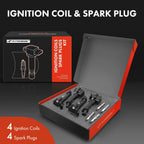 Set of 4 Ignition Coils & Iridium Spark Plugs for Buick Cascada (2016–2019)