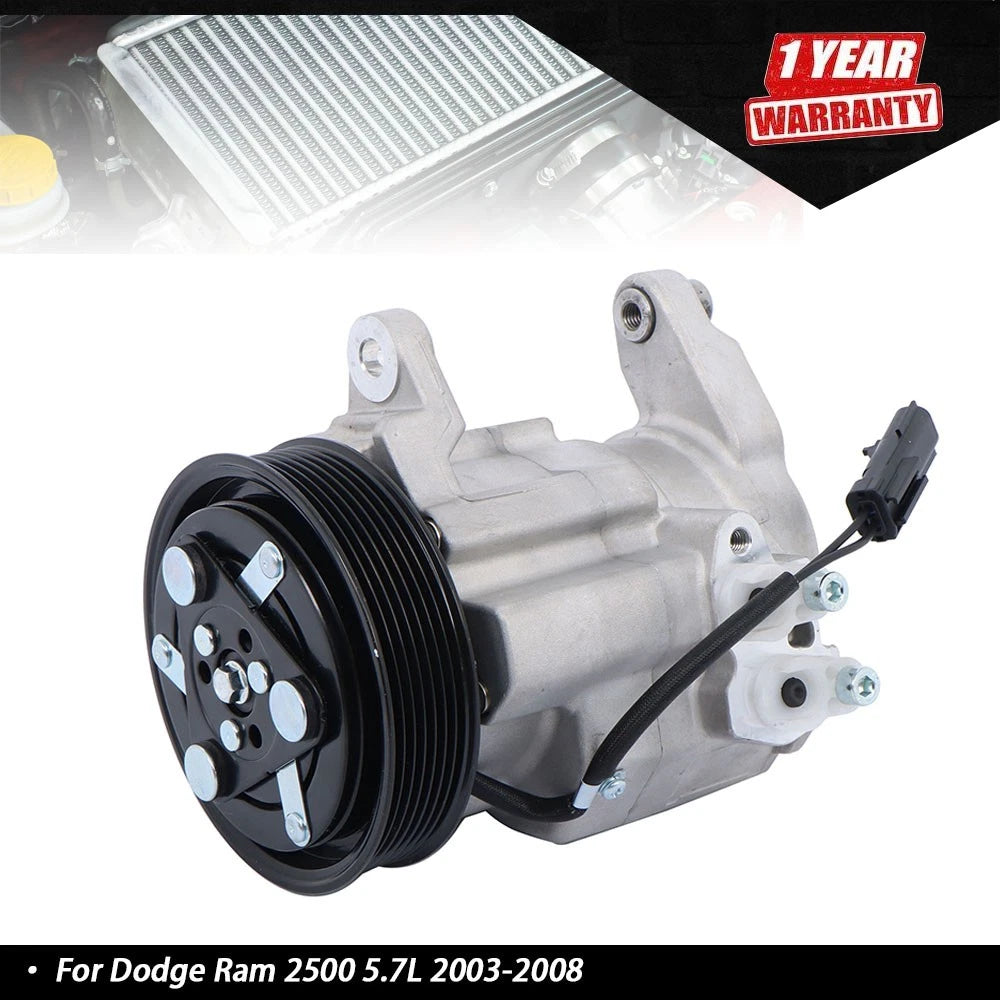 A/C Compressor & Clutch for Dodge Ram 1500 2500 3500 (2003â2008)