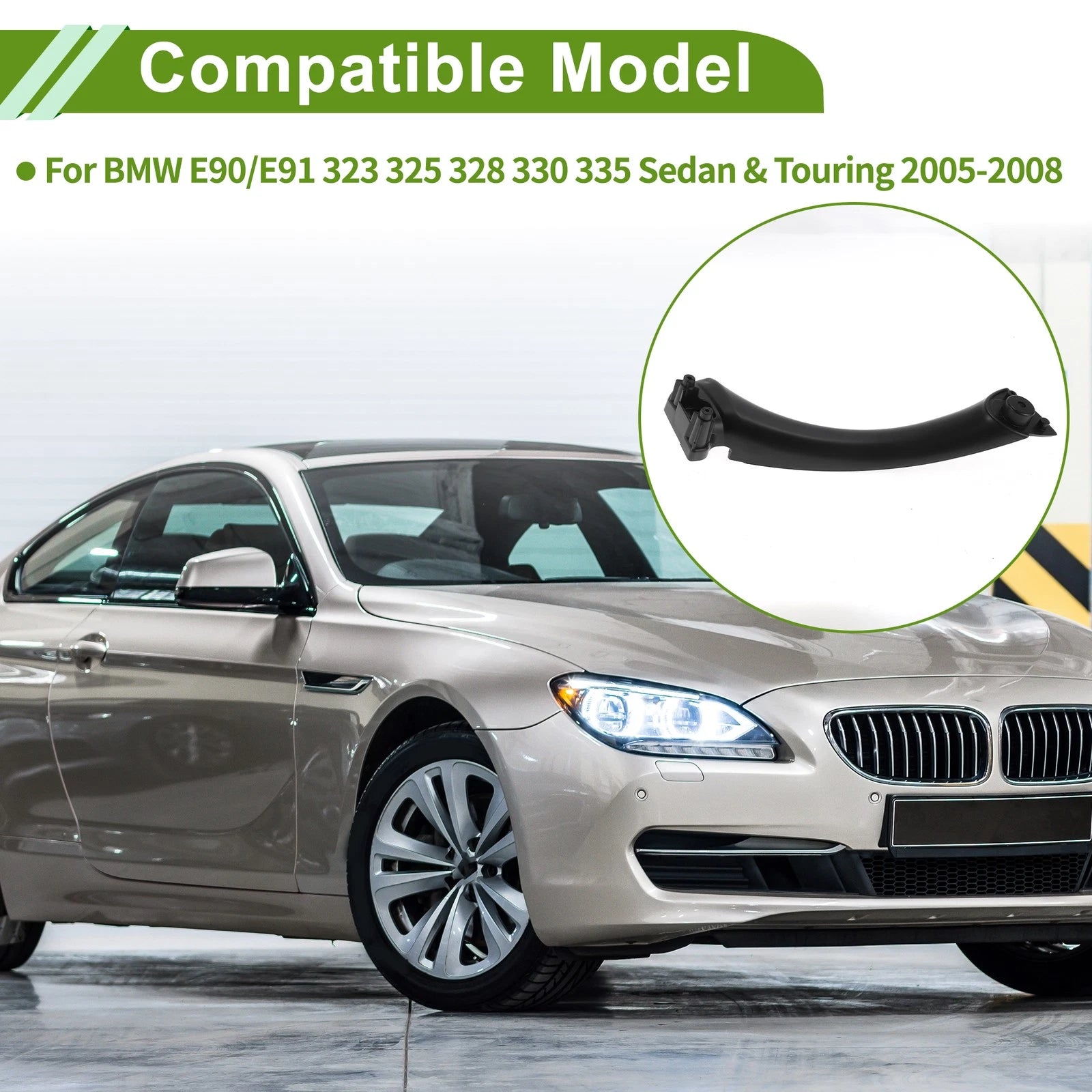 Door Panel Handle Pull Trim Cover for BMW E90/E91 323 325 328 330 (2006–2013) No. 51417255852