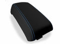 Leather Console Lid Armrest Cover for Subaru Baja (2003–2006) Blue Stitch