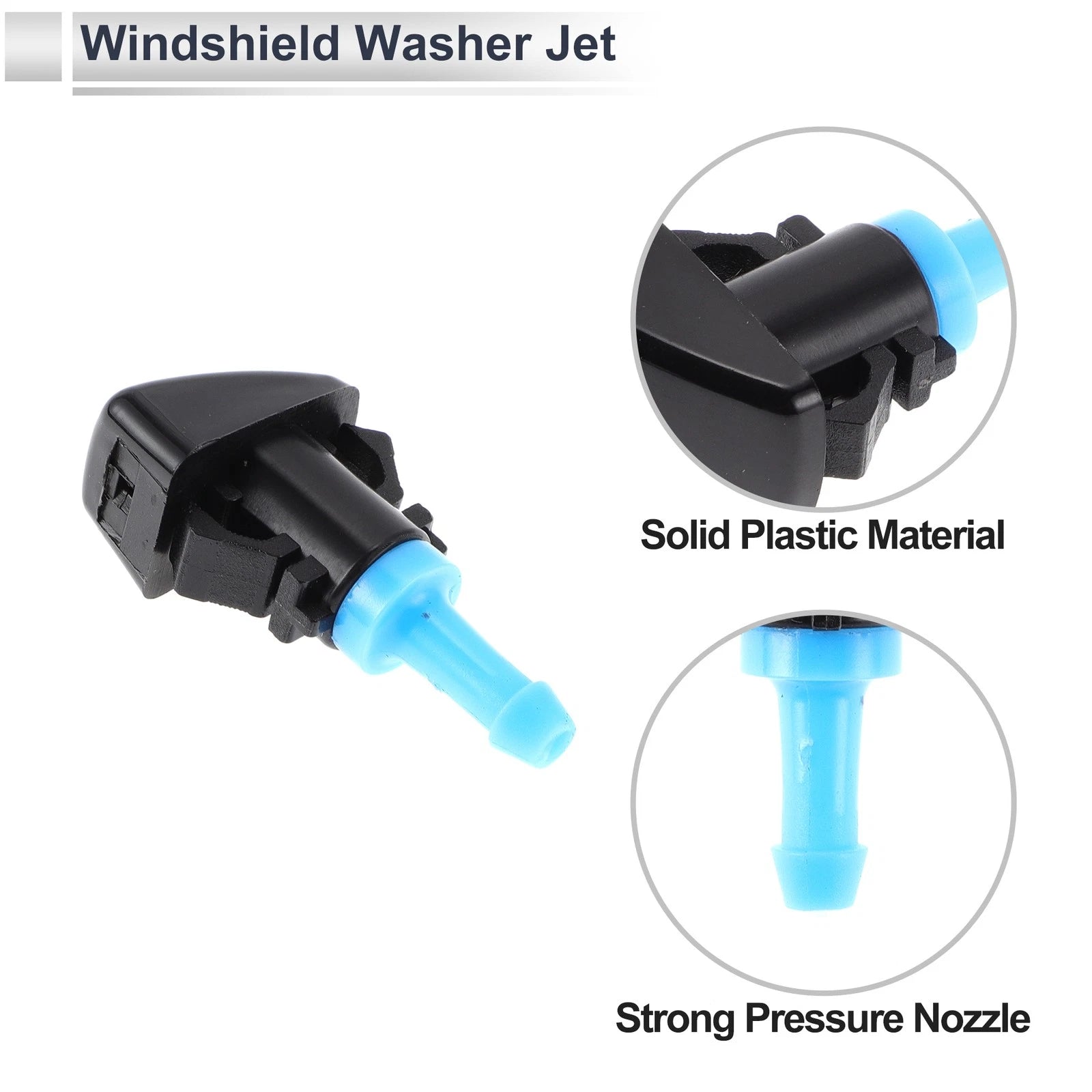 Washer Nozzle Set of 6 w/ Hose Connector for Mitsubishi (No. 8265A048)