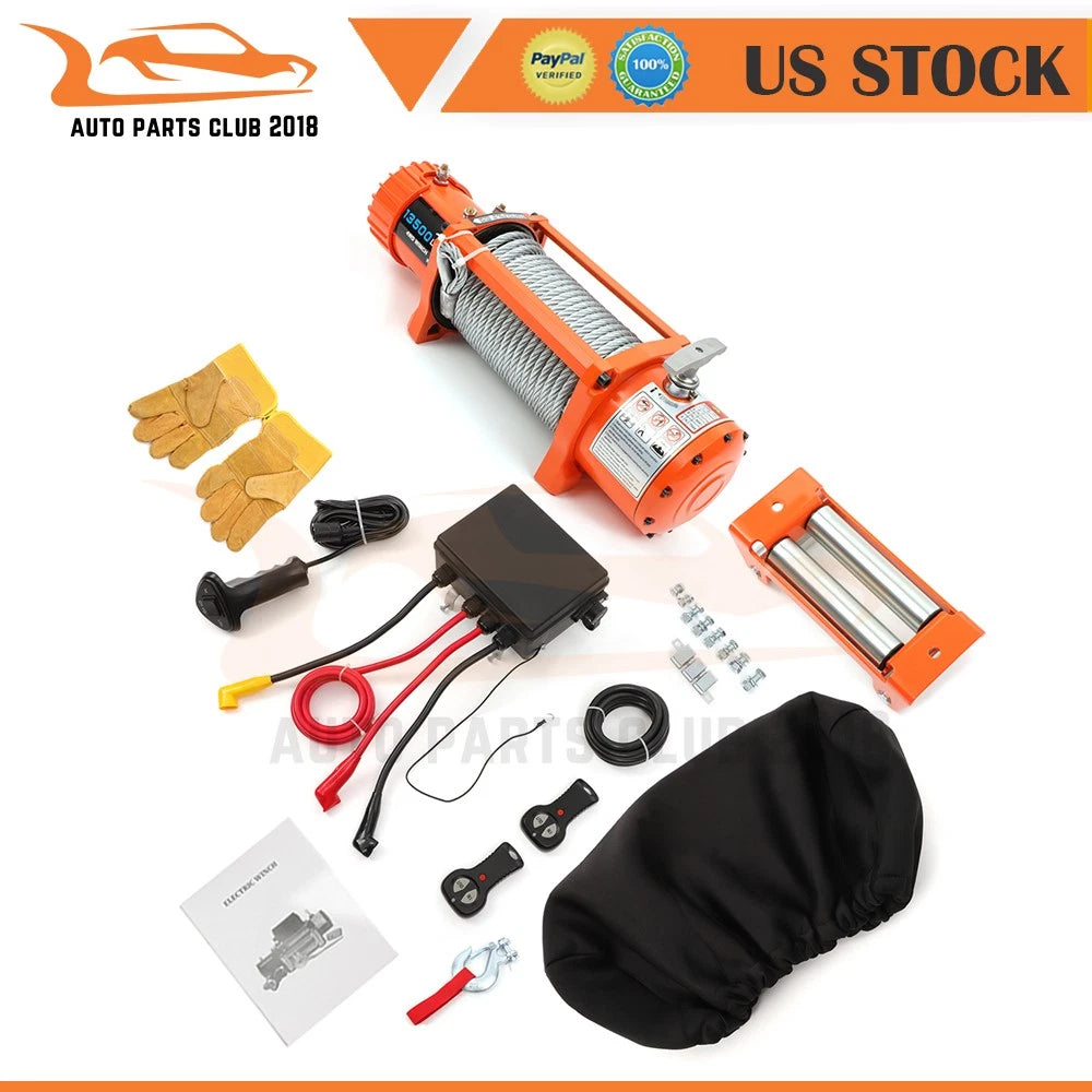 Electric Recovery Winch 13500LBS for Truck Trailer SUV (Off Road)
