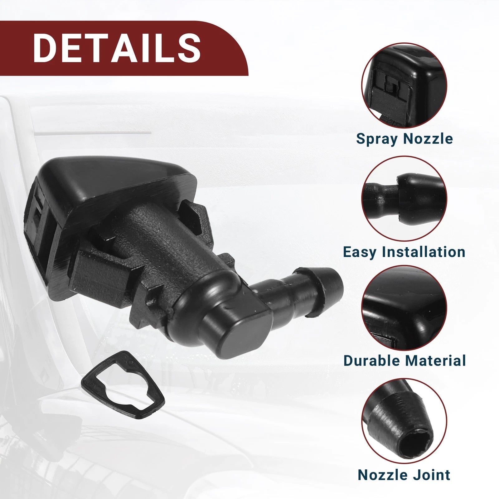 Windshield Washer Nozzle Set for Chrysler 300  with Hose & Connectors