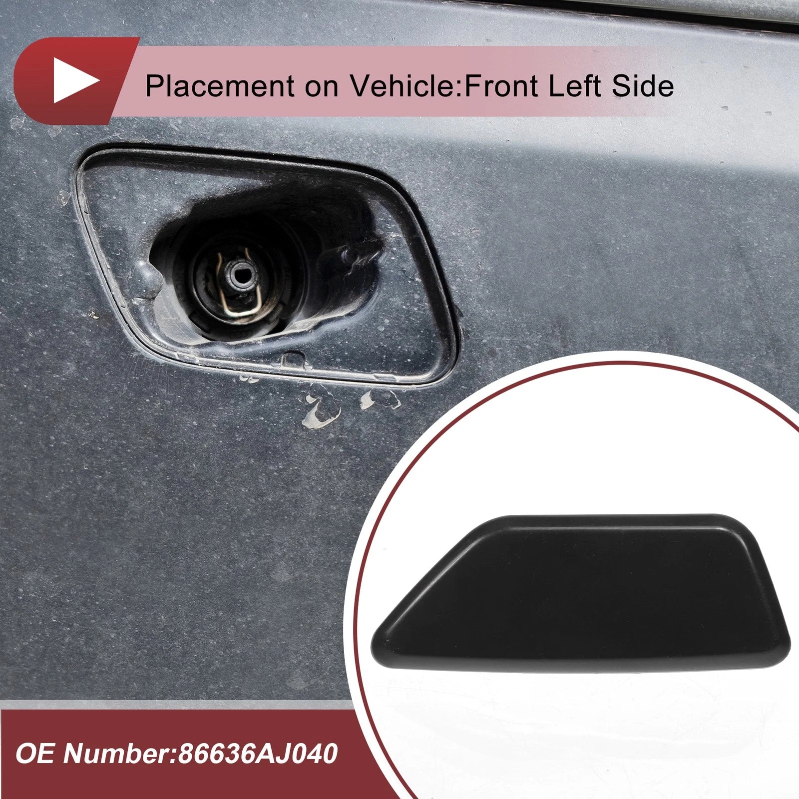 Front Left Washer Nozzle Cover Cap for Subaru Legacy (2010–2014)