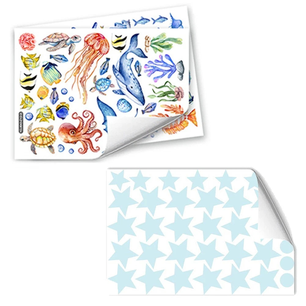 Glow In The Dark Sea Creatures Decor for Bedroom (PVC Material)