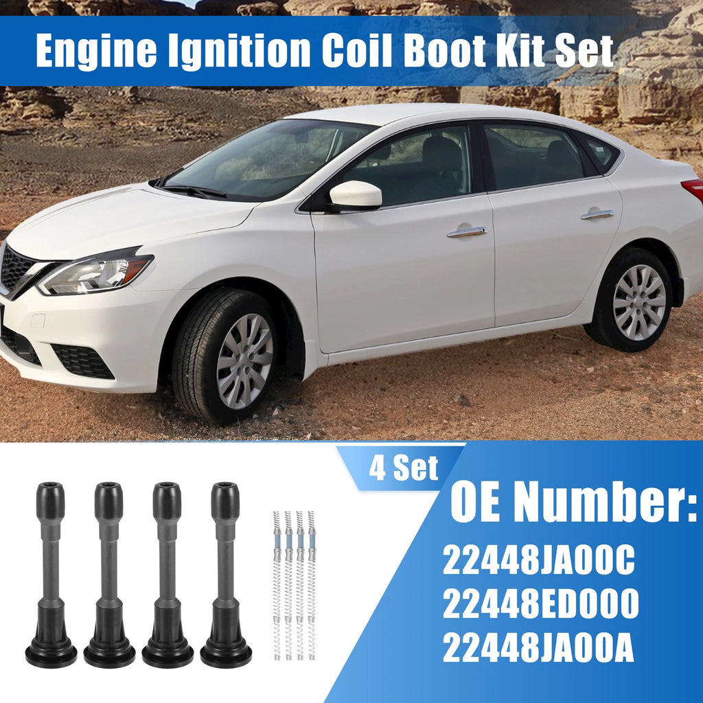 Set of 4 Ignition Coil Boot Kit No. 22448JA00C for Nissan Sentra (2007–2017)