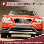 Pair Front Left & Right Washer Nozzle Cover Caps for BMW X1 Unpainted