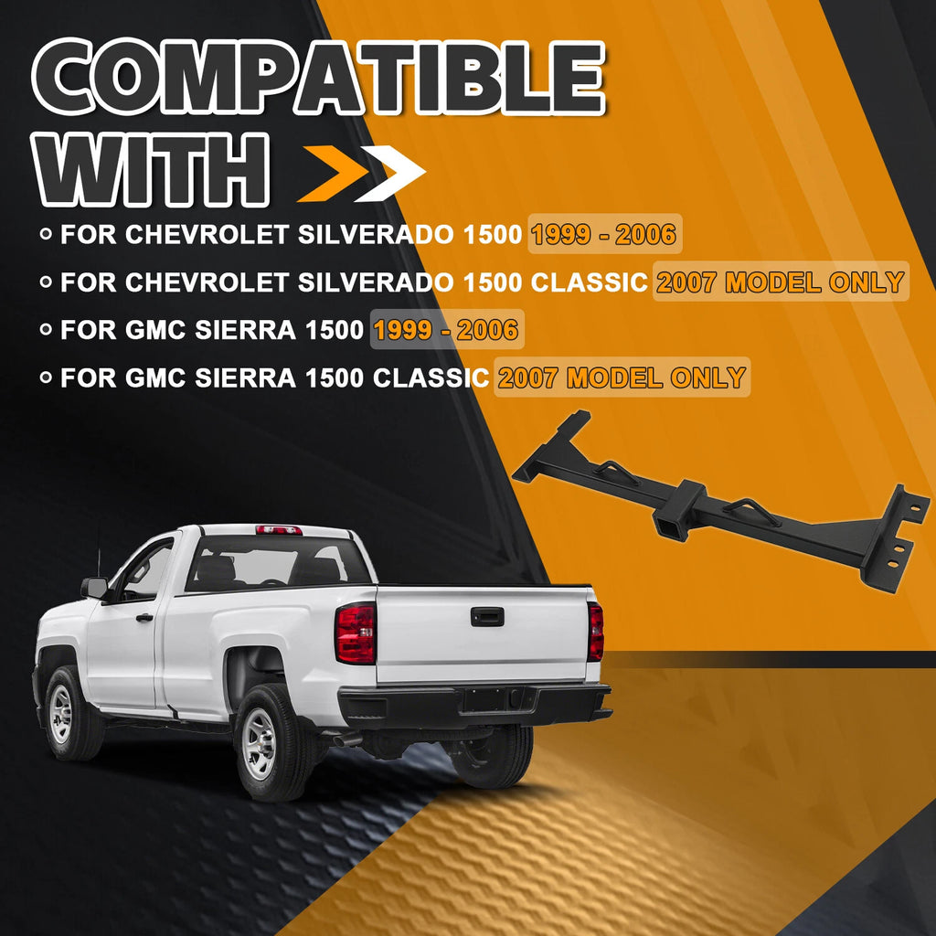 2" Trailer Hitch Receiver for Chevy GMC Silverado Sierra (1999–2007)