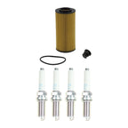 Wix Engine Oil Filter & NGK Spark Plugs Set for Audi A3 A4 A6 TT Quattro (2000–2023)