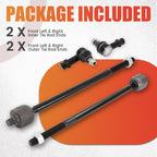 4x Steering Tie Rod Ends for Ford Focus (2006–2011) - 2.0L, 2.5L