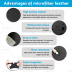 Set of 4 Black Leather Door Armrest Panel Covers for VW Jetta Golf MK5 (2005–2010)