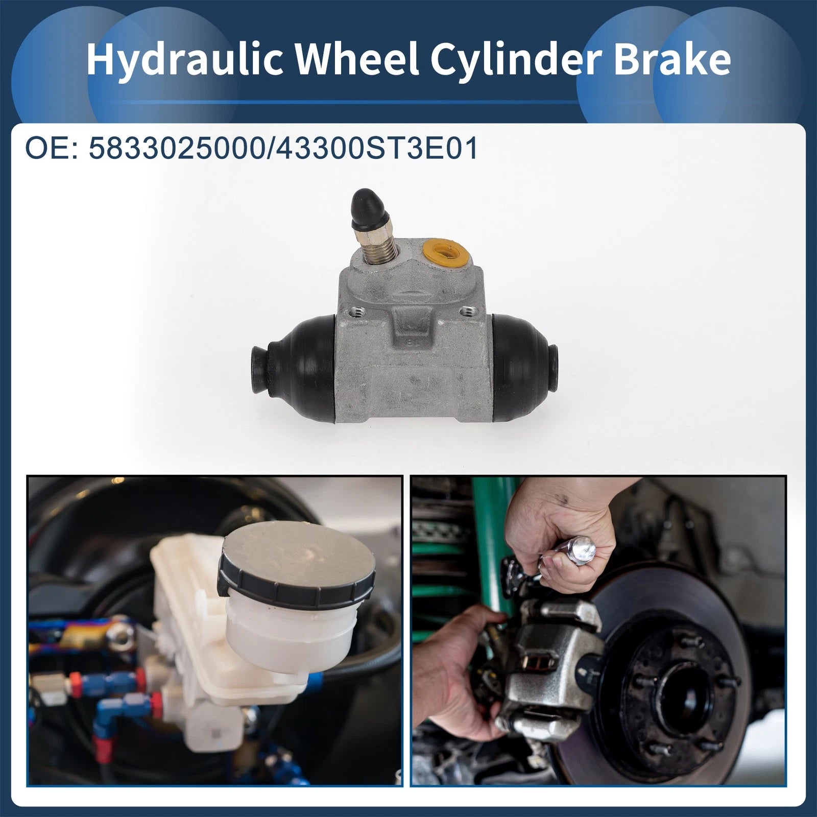 Rear Brake Wheel Cylinder No. 5833025000 for Hyundai Accent (2000–2002)
