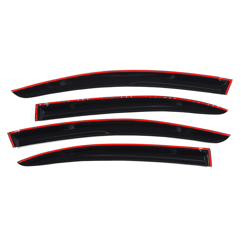Set of 4 JDM 3D Wavy Mugen Style Window Vent Visors for Honda Civic (2012–2015)
