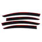 Set of 4 JDM 3D Wavy Mugen Style Window Vent Visors for Honda Civic (2012–2015)