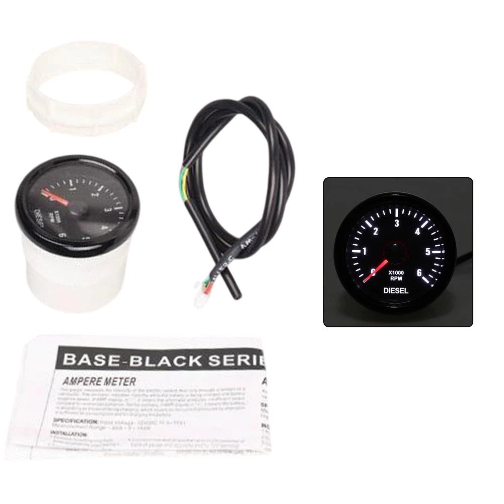 52mm Tachometer for Diesel Motor (6000 RPM)