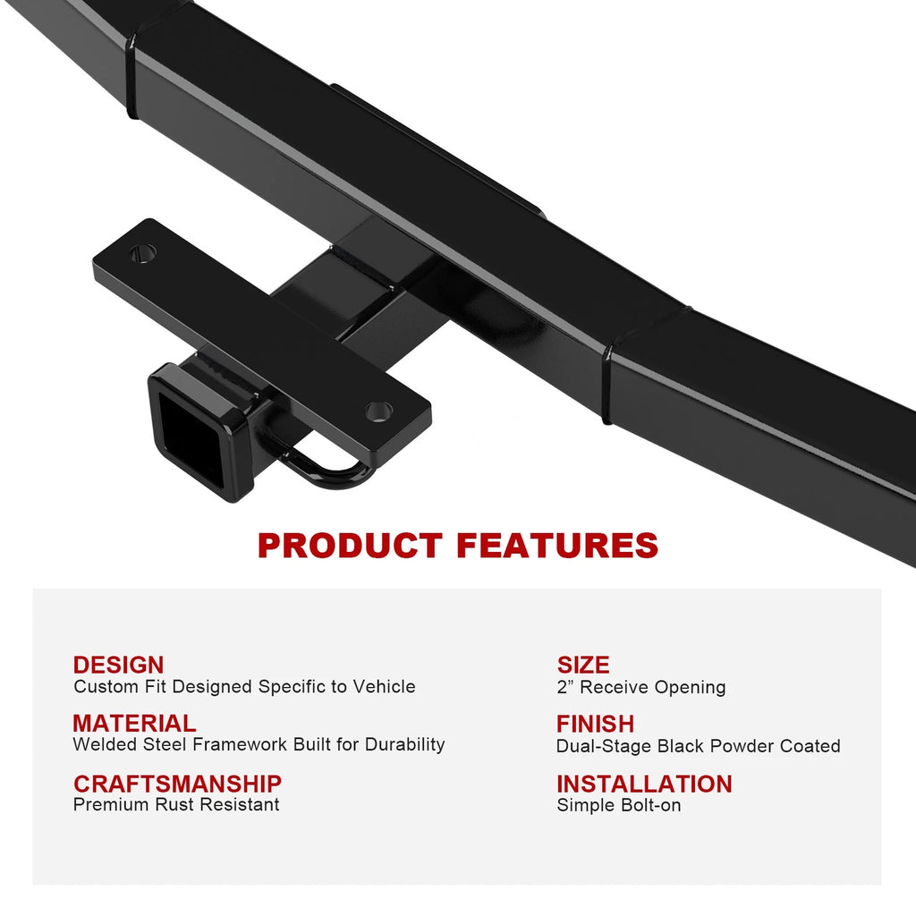 2 Inch Trailer Hitch Receiver for Toyota Tacoma (2016-2023)