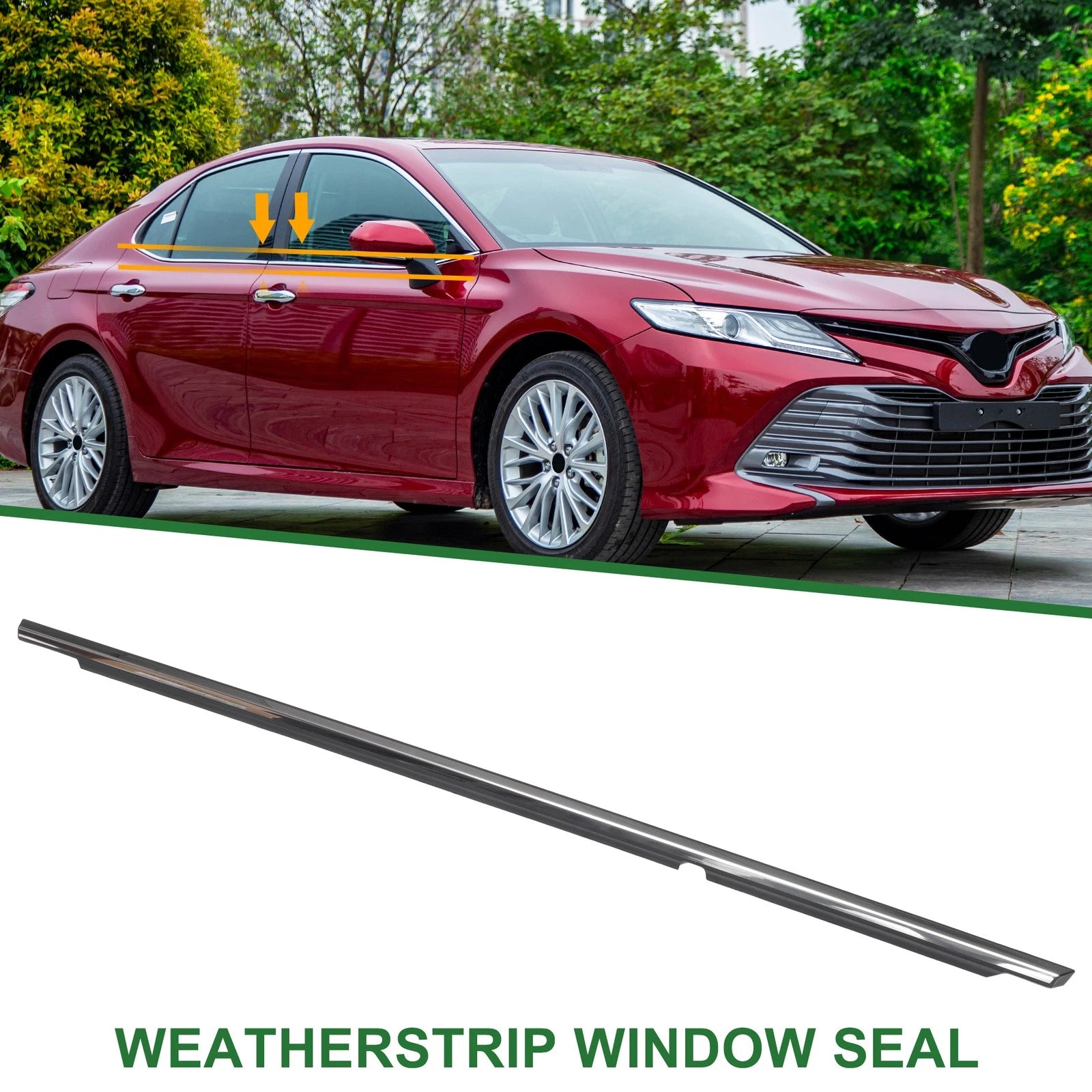1pc Rear Right Weatherstrip Window Seal No. 7573033080 for Toyota Camry (2002–2006)
