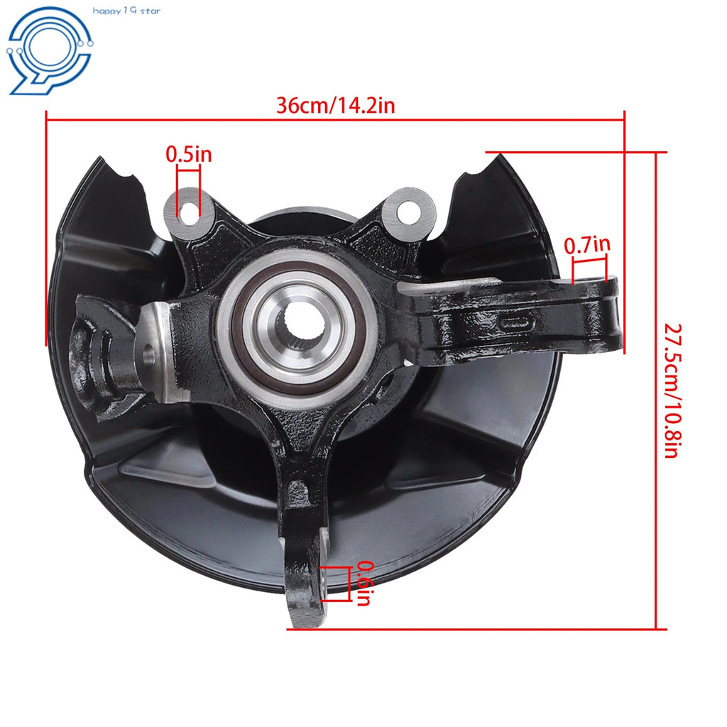 Front Right Steering Knuckle & Hub Bearing for Honda Ridgeline (2006–2014)