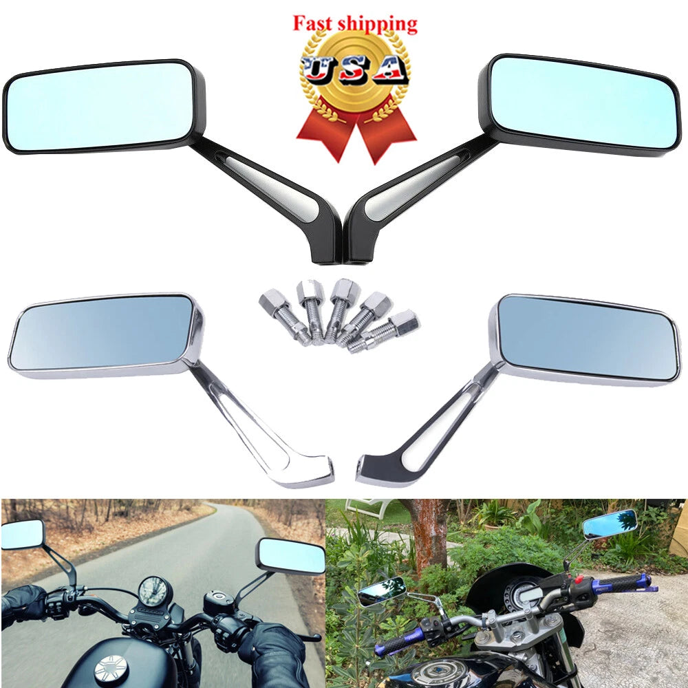 8mm 10mm Side Mirrors for Kawasaki Vulcan VN800 VN900 VN1500 (1996–2009)