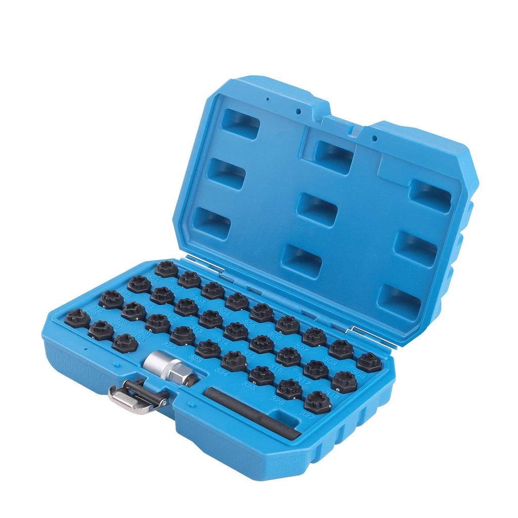 32pc Wheel Lock Lug Nut Removal Tool Kit for Mercedes-Benz GL