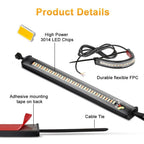 2X Switchback LED Daytime DRL/Turn Signal Light Strip for Motorcycle