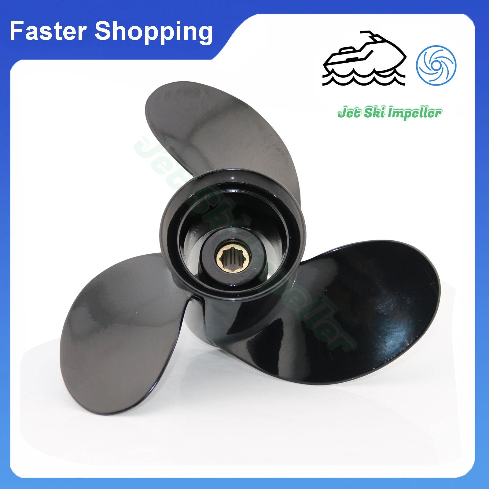 Aluminum Propeller 9 x 10.5 for Mercury Boat Engine (OEM 9x10 1/2, 8 Spline)