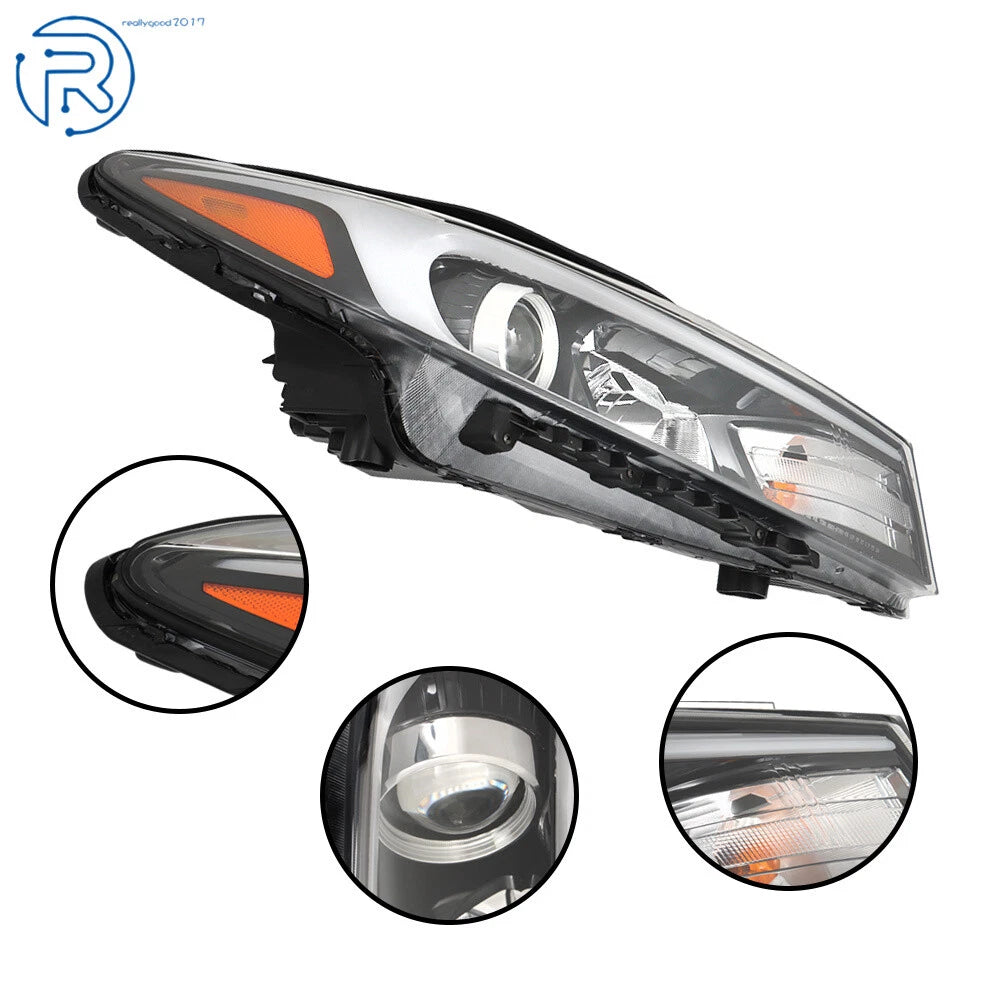 Black Housing Headlight for Kia Forte/Forte5 (2017-2018) Halogen RH
