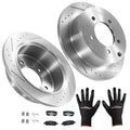 Set of 2 Rear Brake Rotors & Ceramic Pads for Chrysler Sebring (2007–2010) S53036 D1037