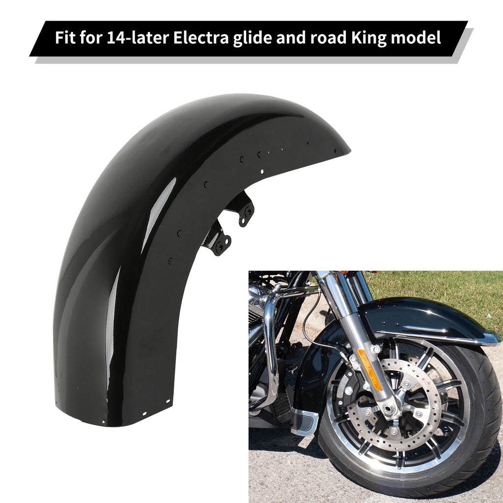 Front Fender for Harley Touring Electra Glide FLHT (2014–2024) - Glossy Black