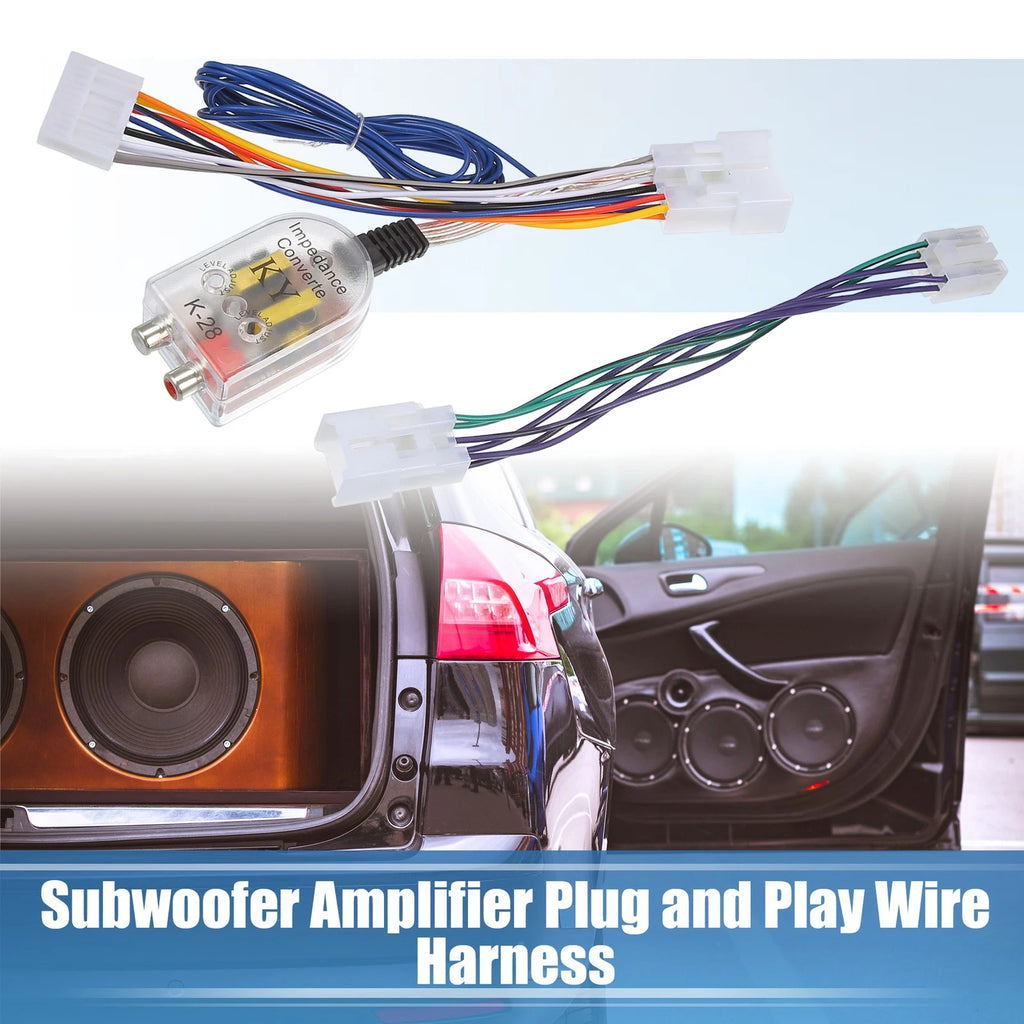 Set of 1 Radio Amp Subwoofer Amplifier Plug Play Wire Harness for Toyota Pickup (1989–1995)