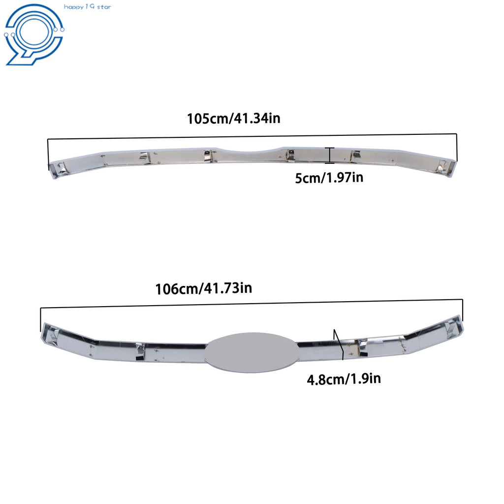 Set of 3 Chrome Front Upper Grille Bars Insert for Ford Flex (2009–2012)