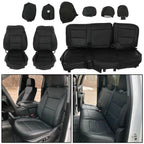 Full Set of Black Seat Covers for Chevy Silverado 1500 2500 3500 (2019–2021)