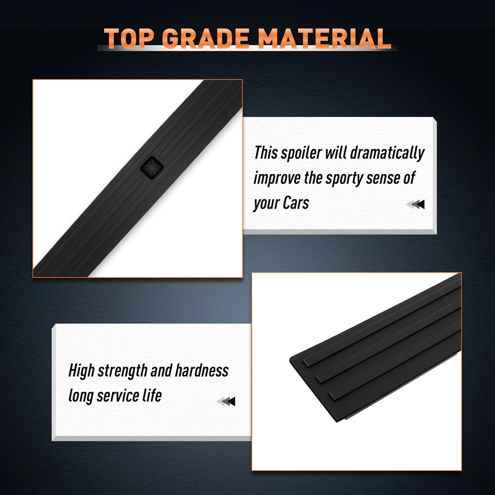 Tailgate Moulding for Ford F150 (2015-2019) with Flexible Step