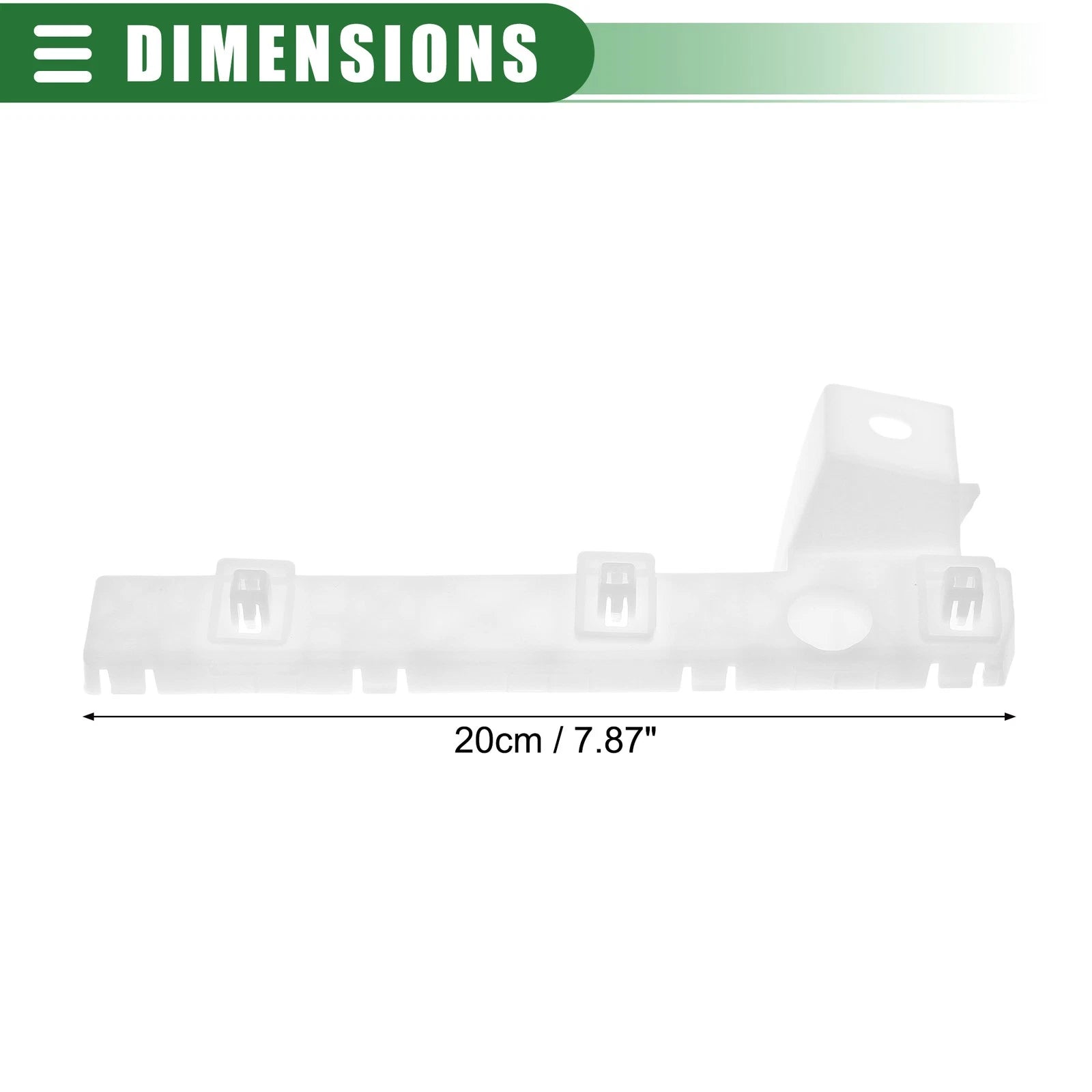 Front Right Bumper Bracket for Mitsubishi Lancer (2008–2017) No. 6400F550 White