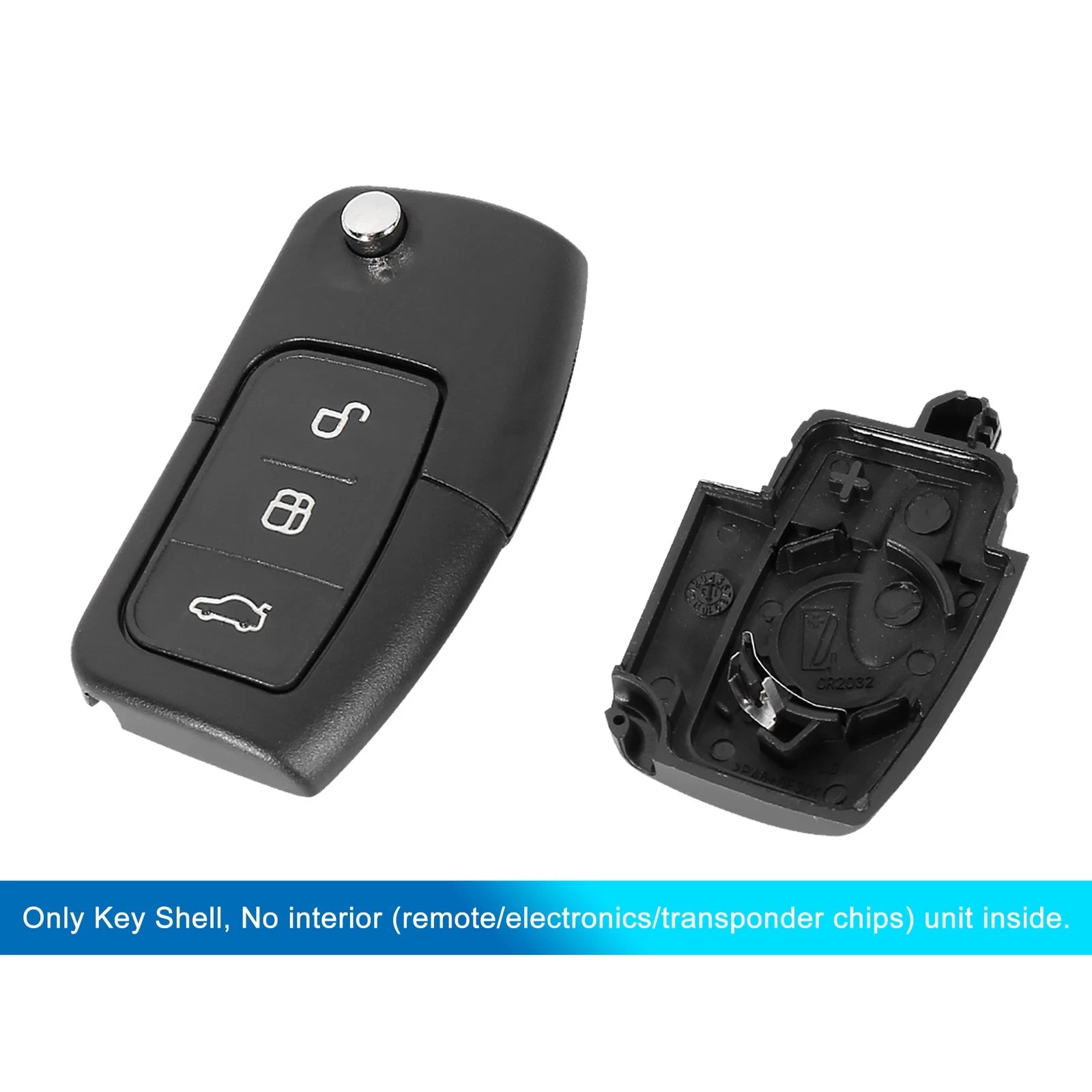 3 Button Key Fob Remote Case Shell for Ford Focus (Year Range Not Specified)