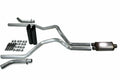 2.5" Dual Exhaust Kit for Ford F150 (2021–2025) Stainless Muffler Black Tip