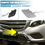 Front Bumper Tow Hook Cover for Mercedes-Benz (2019-2023) Pale Silver Tone