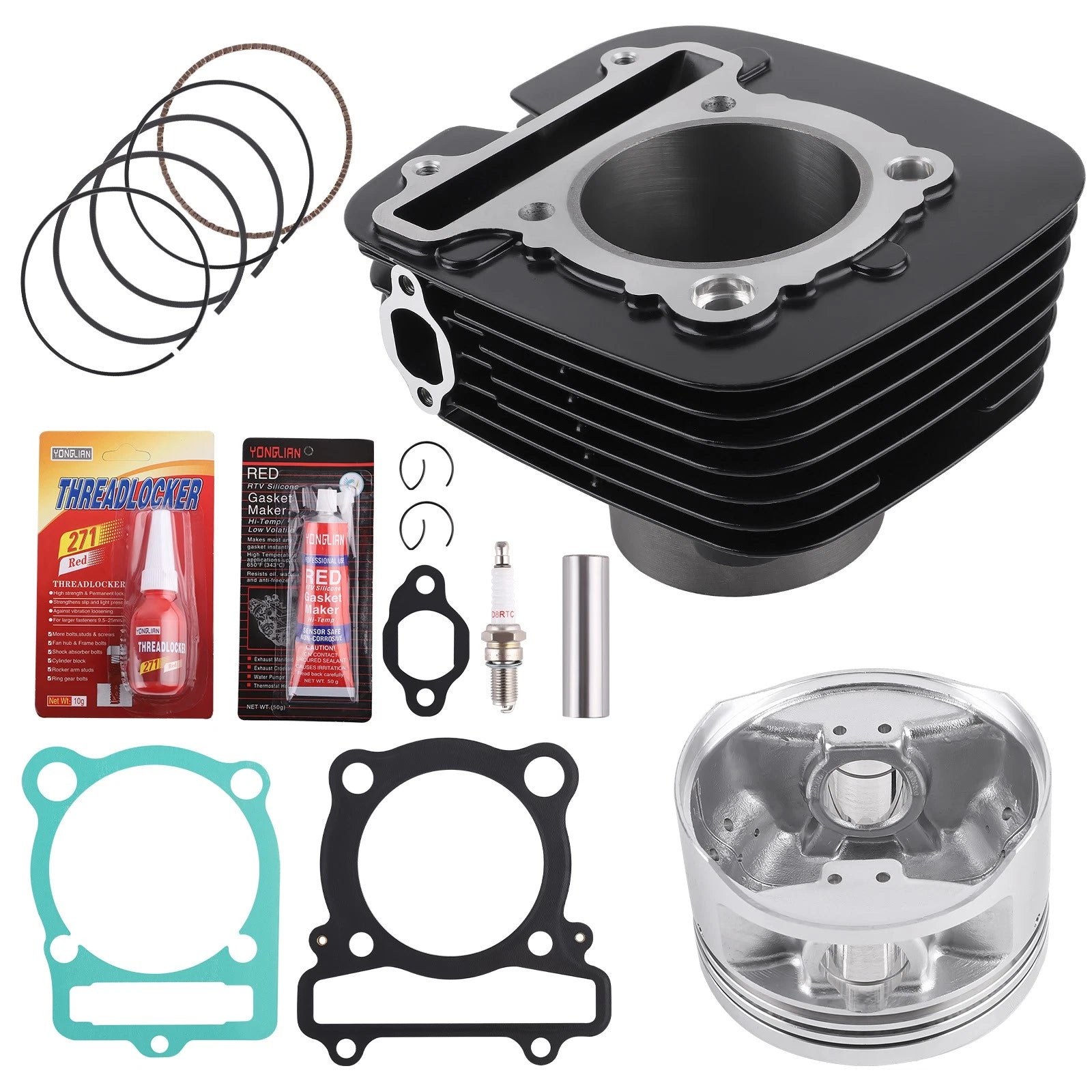 Cylinder Piston Top End Rebuild Kit for Yamaha Big Bear 350 YFM350 (1987–1999)