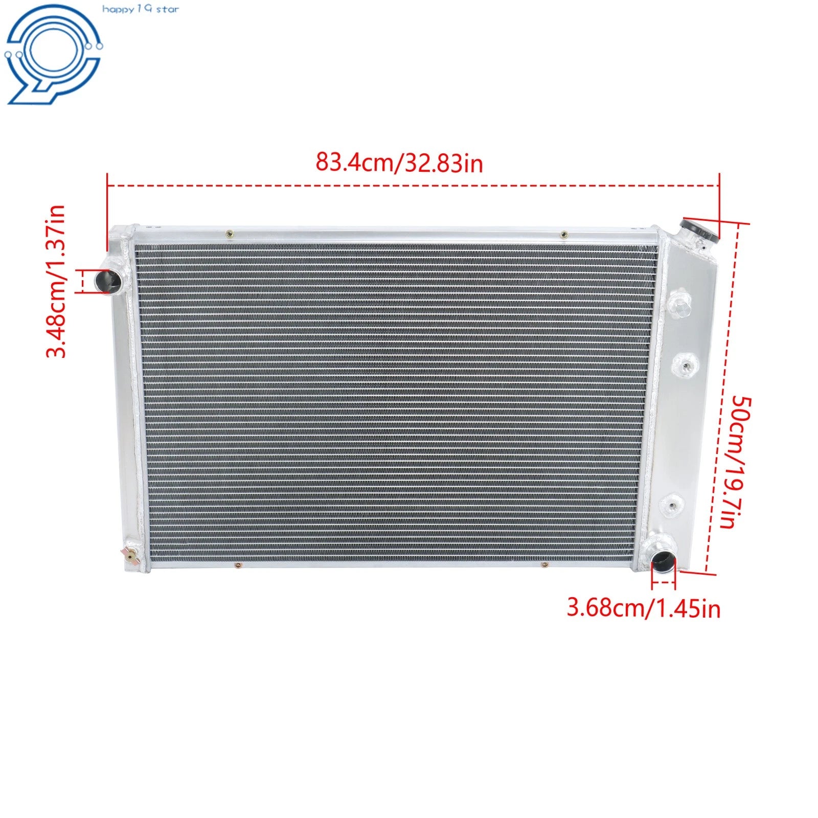 4 Row Aluminum Core Radiator for GMC C2500 (1981-1986)