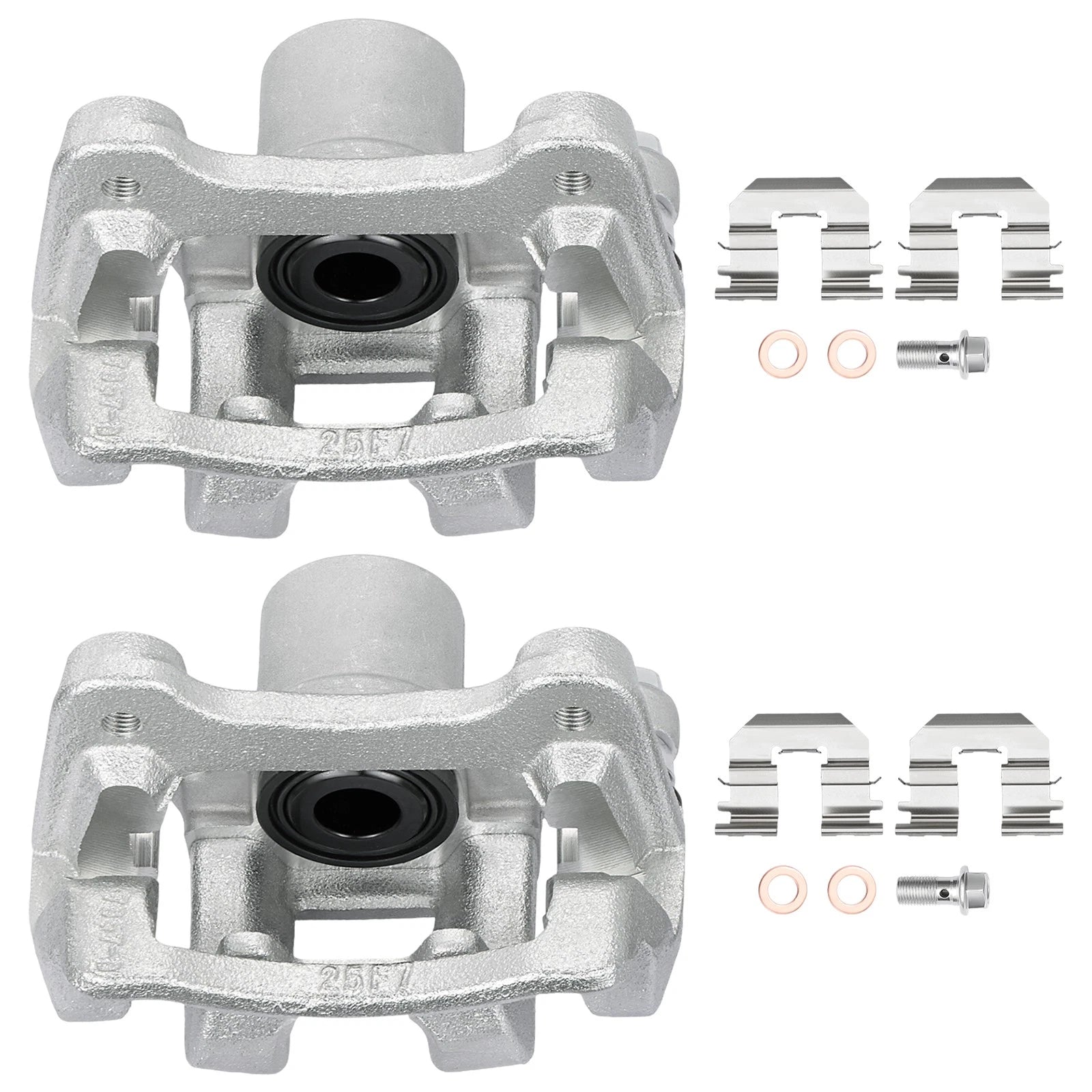 Pair Rear Brake Calipers with Brackets for Hyundai Sonata & Kia Optima (2011–2015)