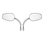 Satin Chrome Large Rear-View Mirrors for Harley Street Glide Softail Fatboy