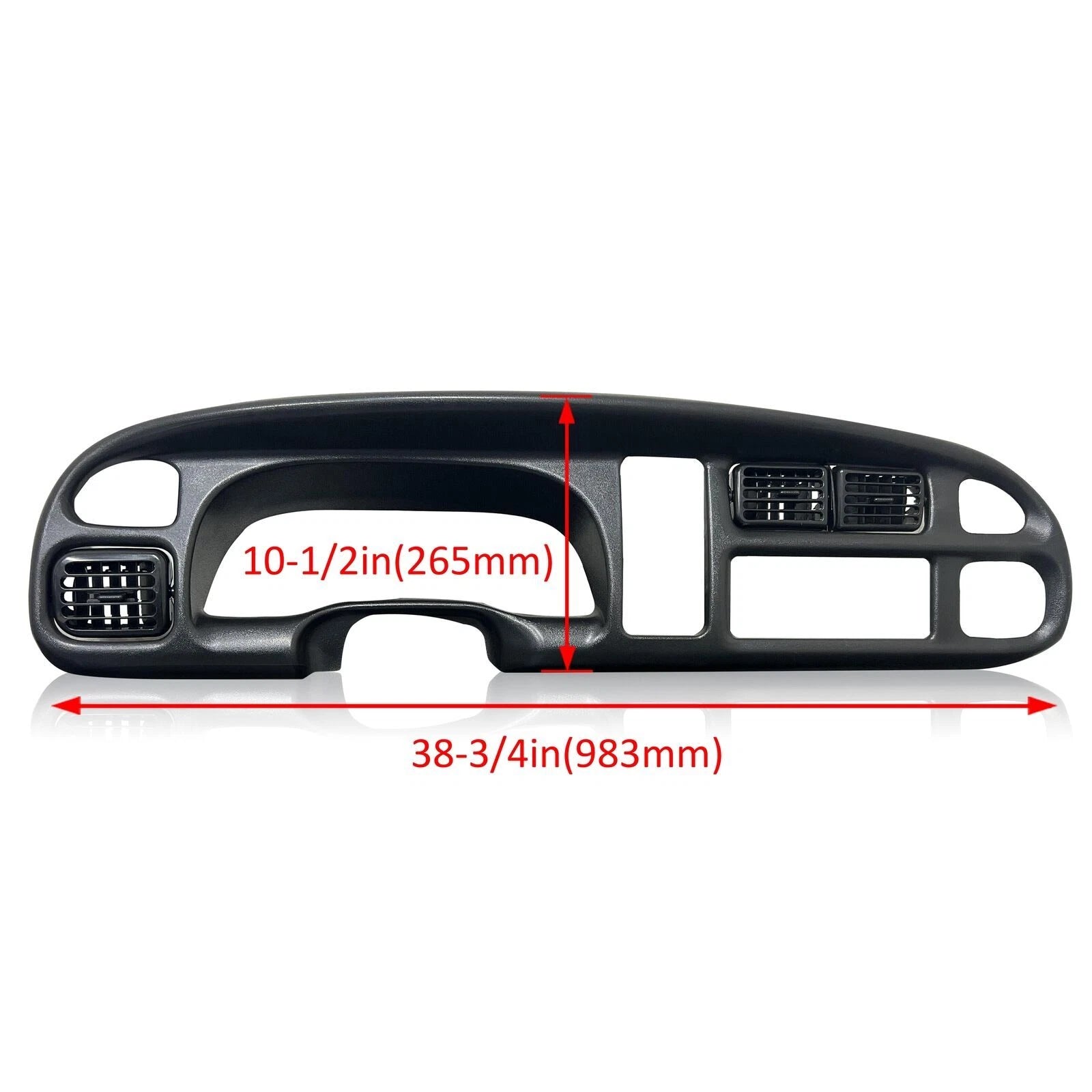 Dash Bezel & Dashboard Cover Overlay for Dodge Ram Pickup (1998–2002)