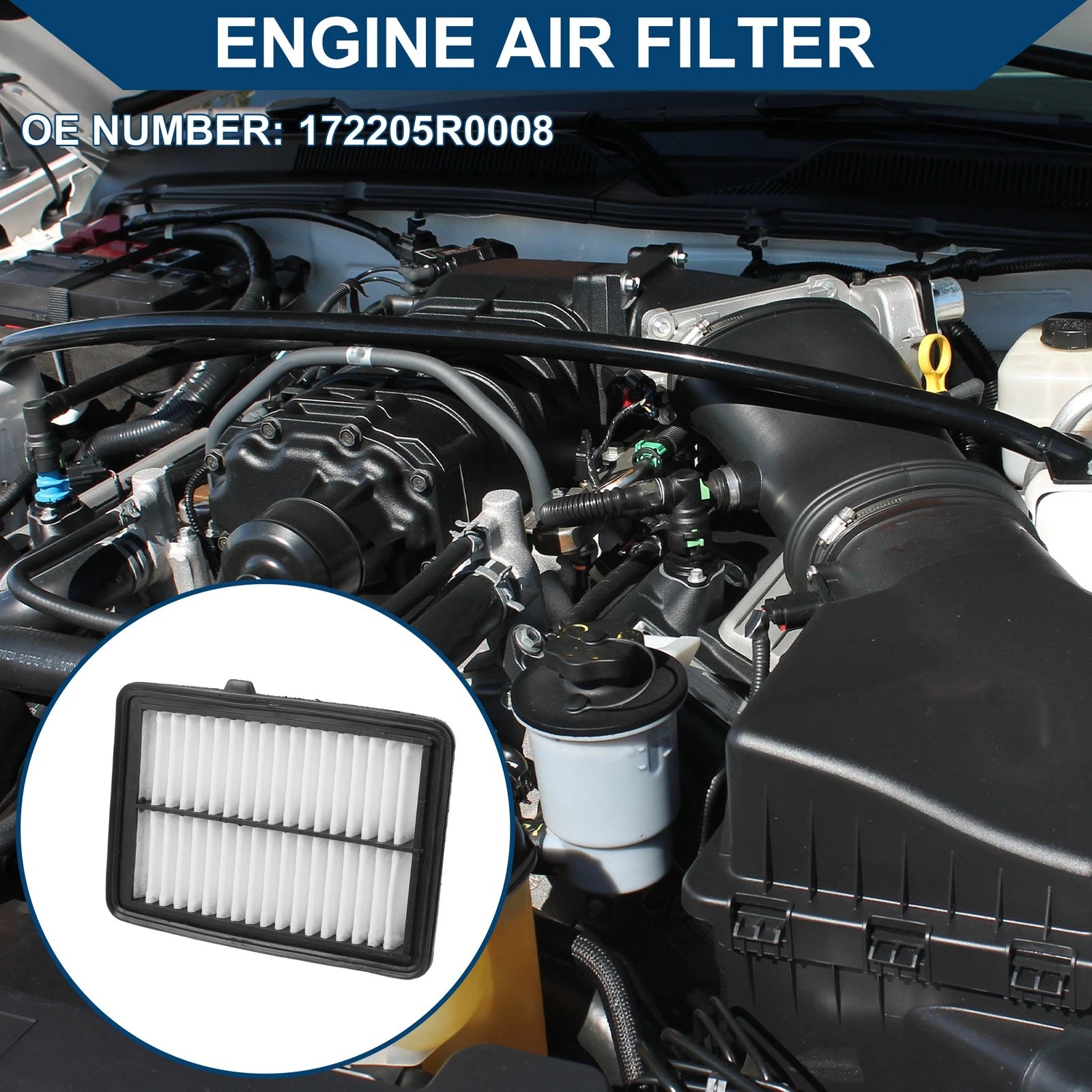 Car Engine Air Filter No. 172205R0008 for Honda Fit 1.5L (2015–2020)