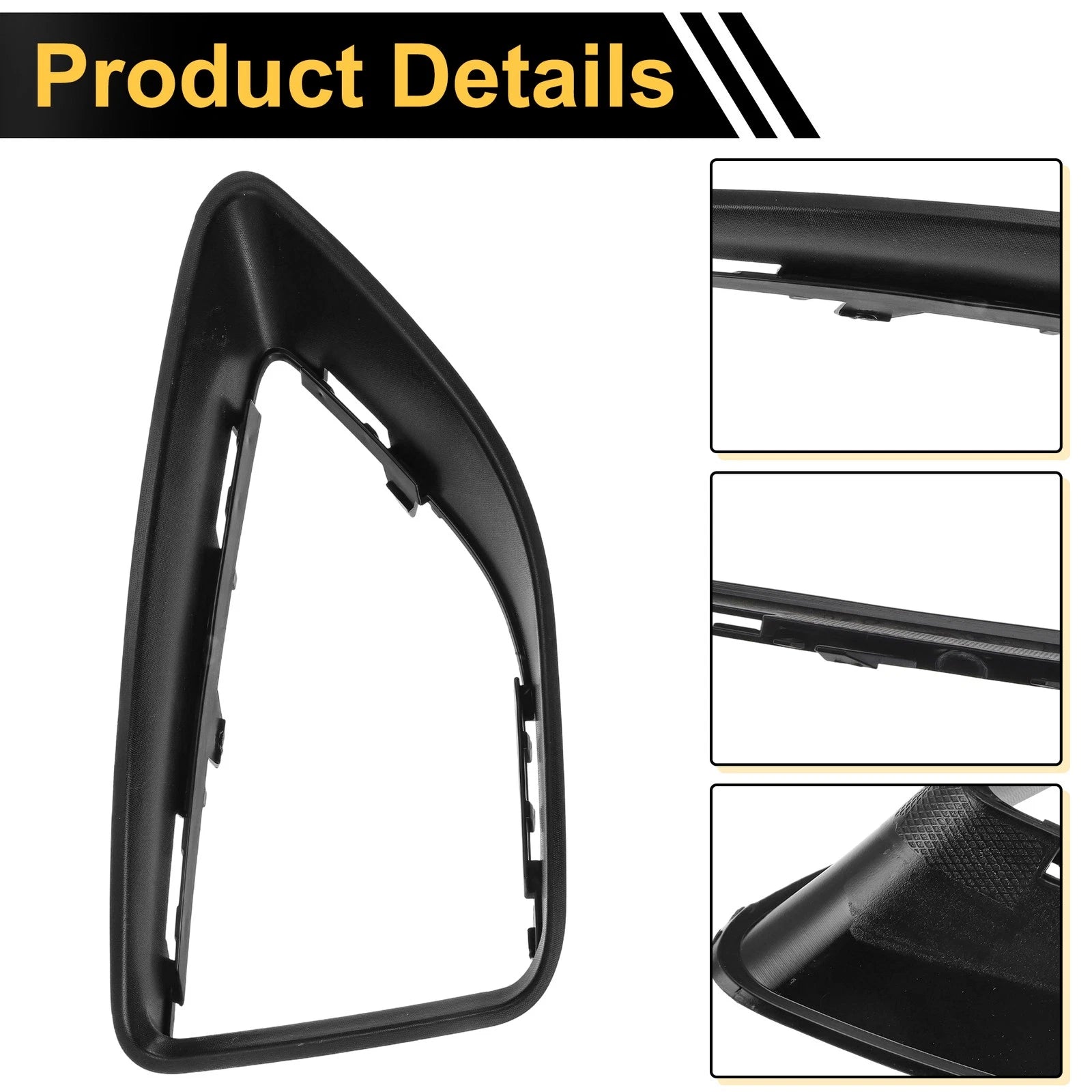 Front Right Fog Light Grill No.FO1039126 for Ford Fusion (2010–2012) Black ABS