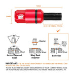 20 PCS M14 x 1.5 Closed End Wheel Lug Bolts for Mercedes-Benz