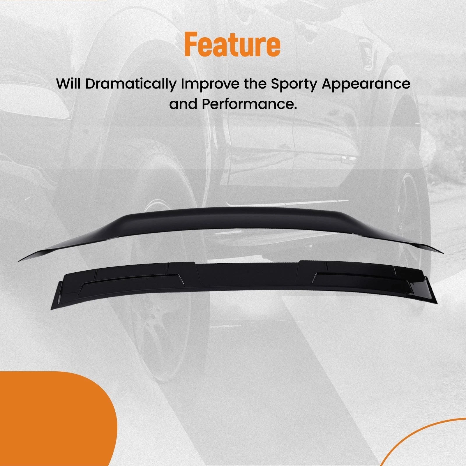Duckbill Trunk Spoiler for Honda Accord Sedan (2018–2022) Black ABS