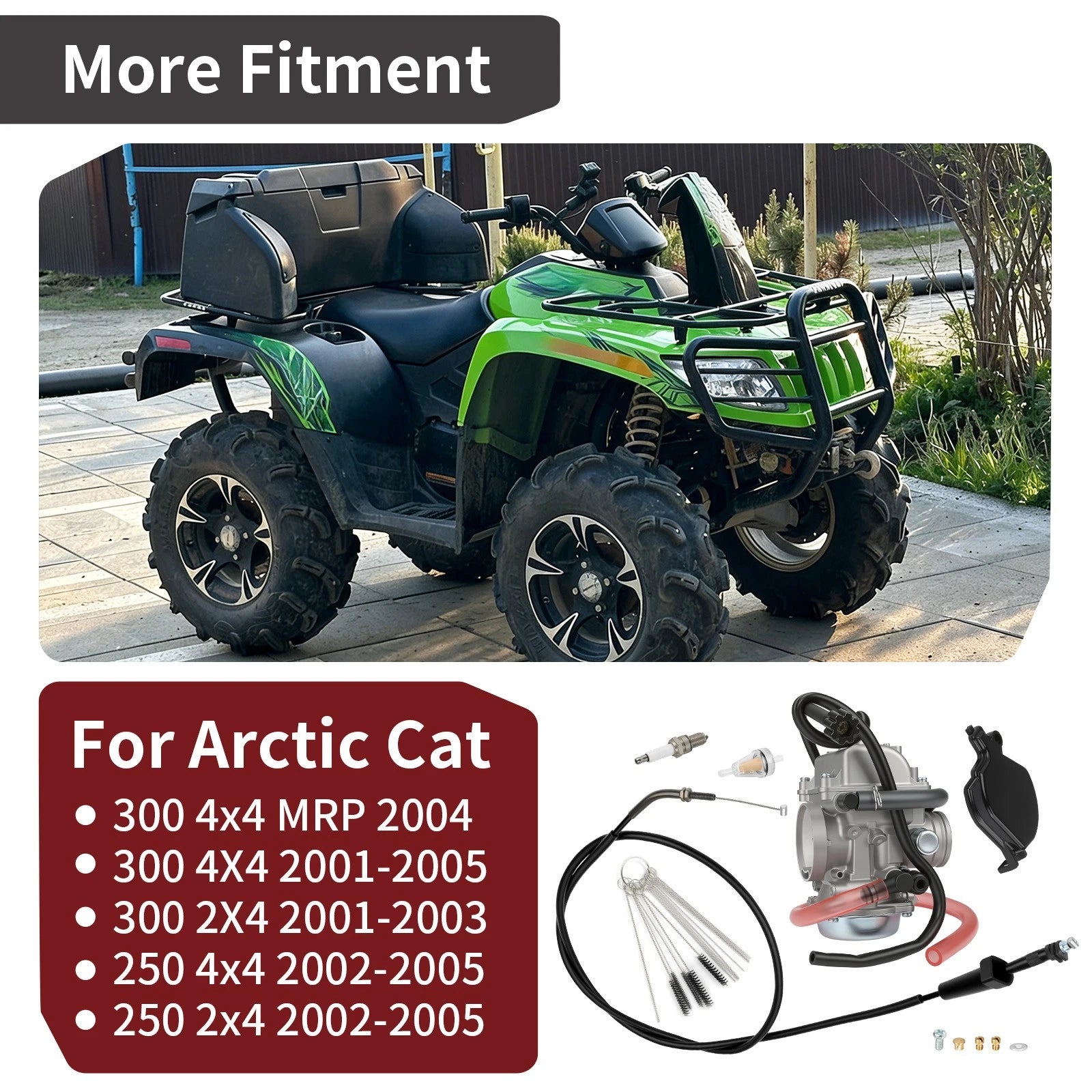 Carburetor Fuel Filter w/Cable for Arctic Cat 250 300 (2000–2009) 0470-448 0470-387 0487-019