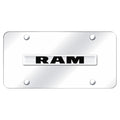 Chrome Name on Chrome License Plate - Officially Licensed for Dodge RAM