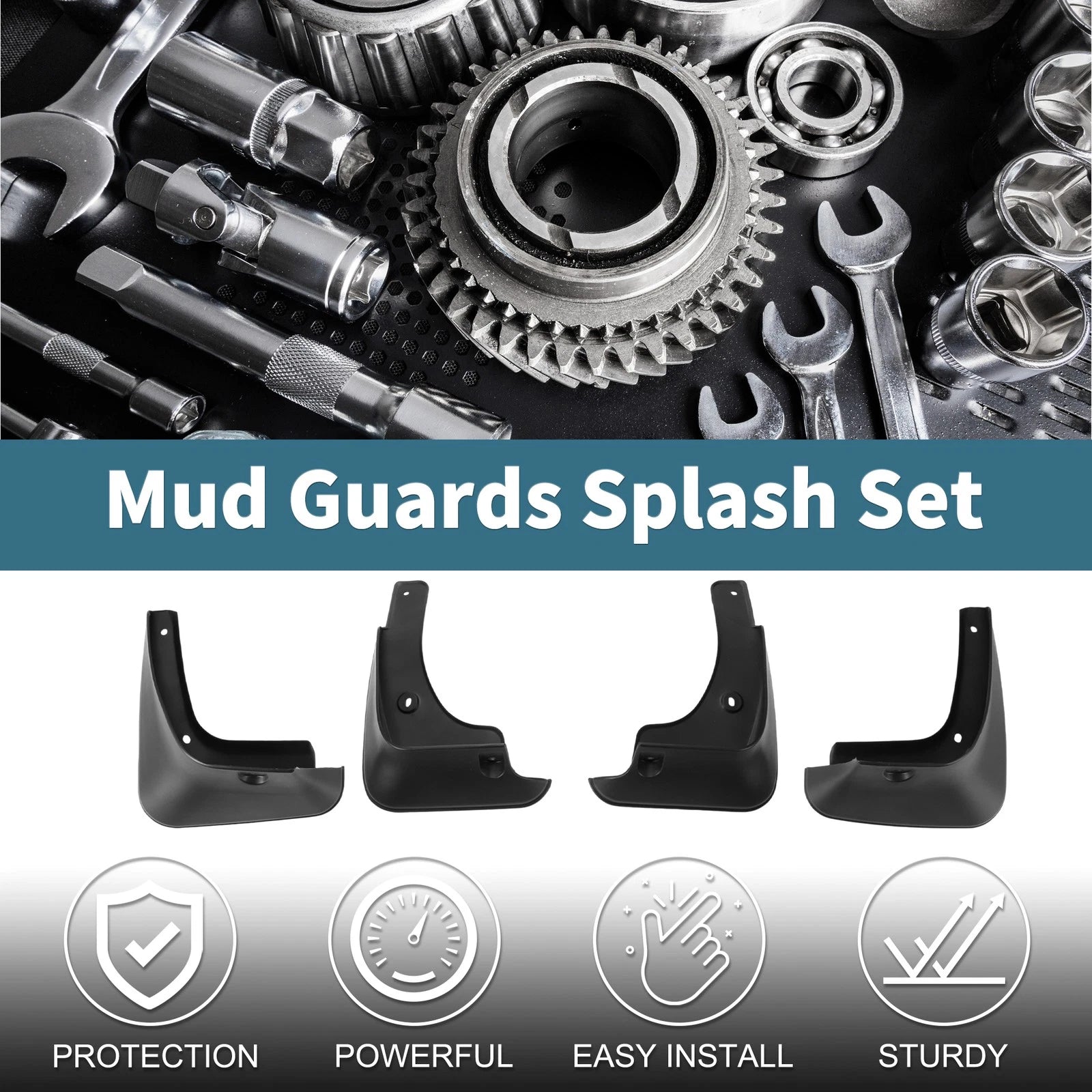 Set of 4 Mud Flaps Splash Guards for Toyota Camry (2003–2009)